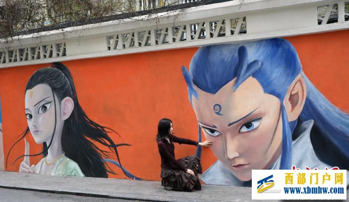 成都一街区哪吒形象墙成为网红打卡点(图5) 成都一街区哪吒形象墙成为网红打卡点(图5)